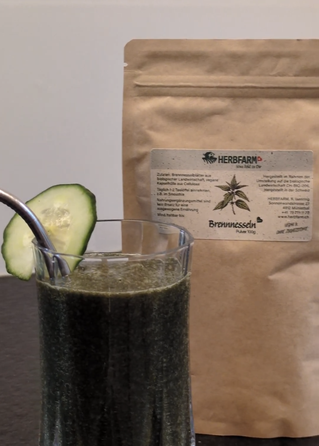 Brennnessel Pulver Smoothie richtig mixen