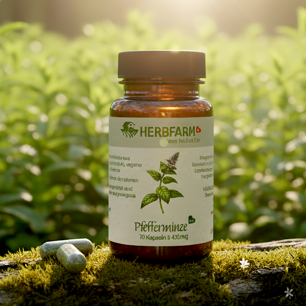 Bio Pfefferminz Kapseln, Vegan & Natürlich, 70 Stück (Mentha piperita)