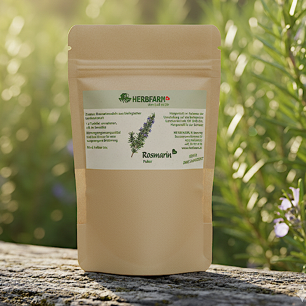 Bio Rosmarin Pulver, Vegan & Natürlich, 100g (Salvia rosmarinus)