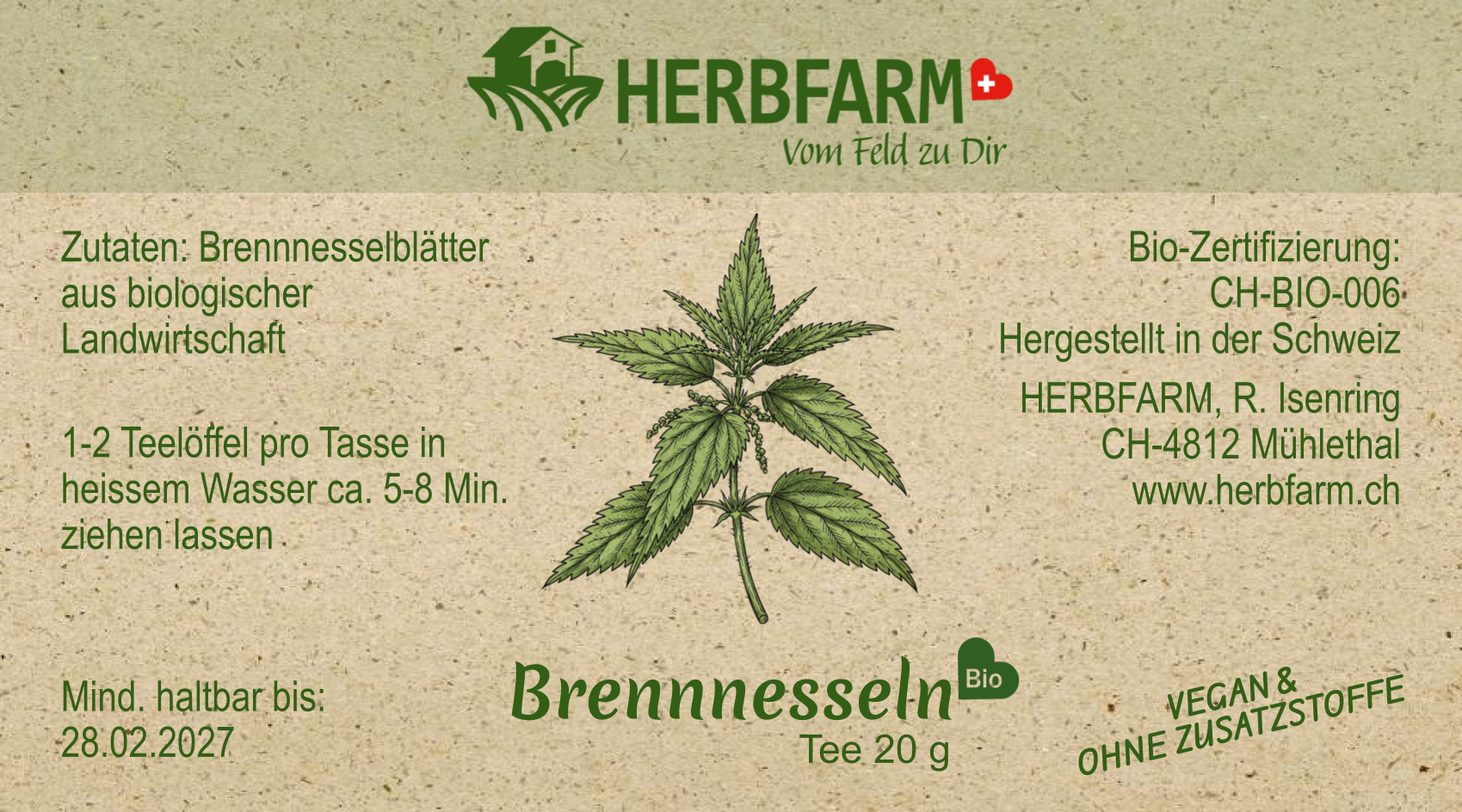 Etikette Brennnesseltee