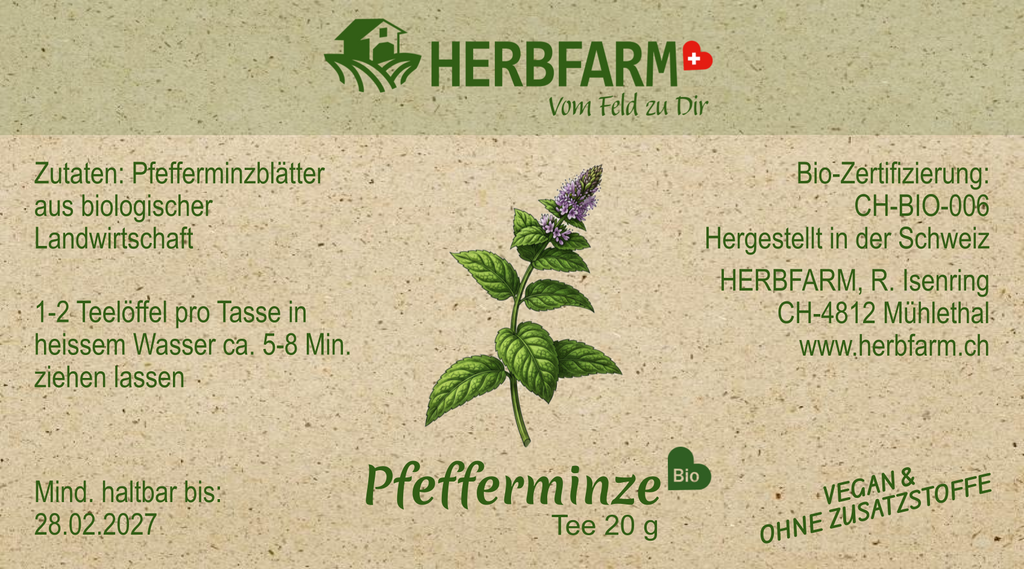 Etikette Pfefferminztee